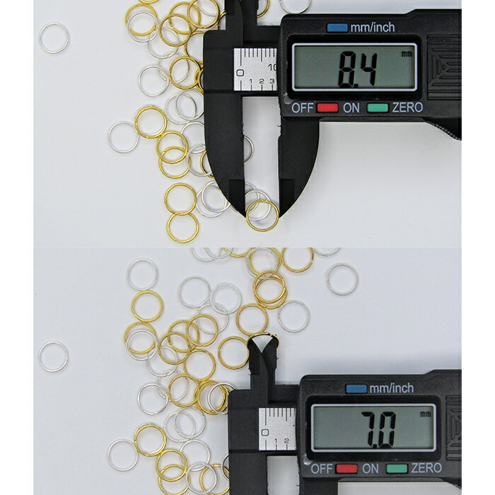 ハンドメイドの基礎パーツ 丸カン 8mm 100個入り ゴールド シルバー 8ミリ ピアス イヤリング ネックレス 資材