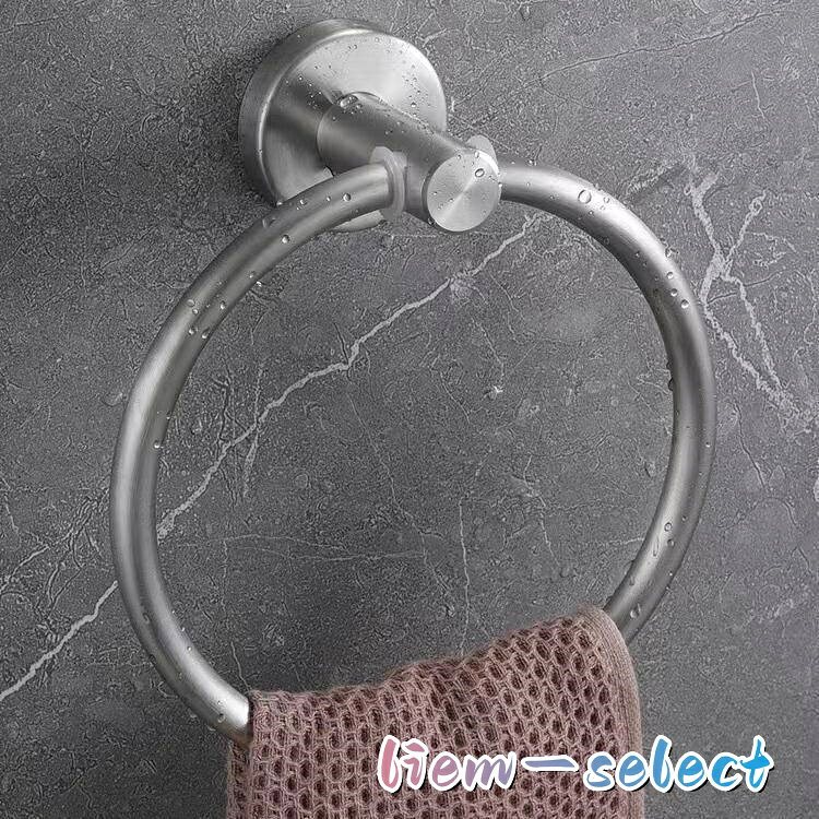 liemセレクトのタオル掛け タオルリング タオルハンガー 洗面所 キッチン 円型 真鍮風 ゴールドカラー ブラック 金色 黒 DIY リフォーム インテリア おしゃれ｜アングル2