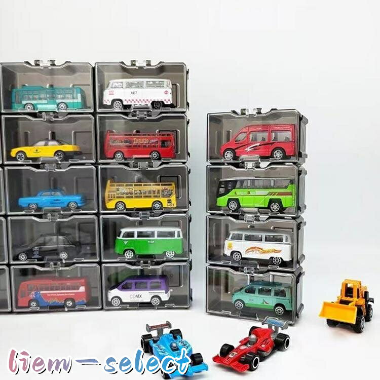 ミニカー 収納 ミニカーケース 30個セット 個装 積み重ね 扉付き コレクションケー...