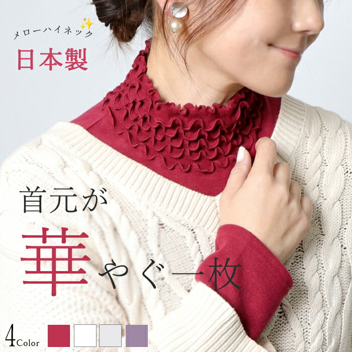 日本製 ハイネック レディース 長袖 あったか 起毛 インナー メローネック 防寒 冬 カットソー 暖かい 柔らかい 肌触り ストレッチ 洗濯に強い 速乾 保温性 発熱 きれいめ 重ね着 大人 女性 秋冬 トップス 冷え対策 首元カバー