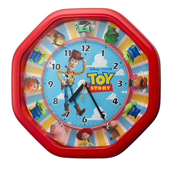 リズム(RHYTHM) ディズニーからくり時計トイ ストーリー掛時計 クロック キャラクター 子供 こども 部屋 居間 音楽 鳴る 壁掛け 電波掛時計 メロディ キッズ カラフル TOYSTORY DISNEY 壁掛け時計 時計 雑貨 送料無料