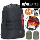 アルファ インダストリーズ リュック メンズ ALPHA INDUSTRIES リュックサック バックパック デイパック A4 通勤 通学 丈夫 おしゃれ 人気 コーデュラ 黒リュック 旅行用 ハイキング PC収納 タブレット シンプル 人気 ブランド ミリタリー アーミー TZ1080 66006