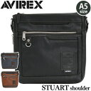 アビレックス ショルダーバッグ スクエア AVIREX ミニ ショルダー バッグ かばん レディース メンズ 男女兼用 通学 通勤 おしゃれ 人気 拡張 スリム 斜めがけ 肩掛け ミリタリー 黒 ブラック A5 STUART AX5007(4)