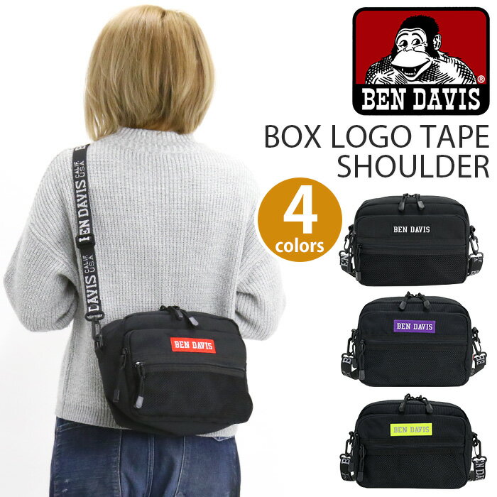 BEN DAVIS ベンデイビス ショルダーバッグ スクエアタイプ BOX LOGO TAPE SHOULDER BDW-9268 バッグ かばん メンズ レディース 男女兼用 通学 通勤 おしゃれ 人気