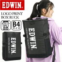 【SALE 20%OFF】 エドウィン リュック メンズ レディース EDWIN リュックサック デイパック バックパック カバン バッグ 通学 通勤 BOX型...
