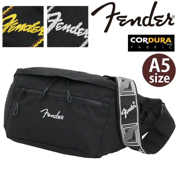 【ポイント10倍】 フェンダー ボディバッグ Fender ウエストポーチ スタンダードタイプ ウエストバッグ(L) ワンショルダー かばん バッグ A5 丈夫 カジュアル シンプル ロゴ 大人 メンズ 男性 かっこいい お出掛け 旅行 街用 タウンユース 通勤 通学 黒 ブラック 950-6051