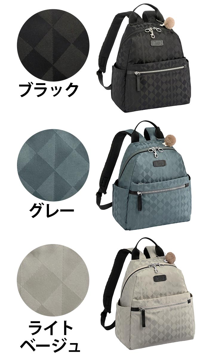 【P10倍】 カナナ プロジェクト リュック Kanana project カナナモノグラム 3rd レディース リュックサック カナナリュック バックパック ママリュック 大人 黒 便利 おしゃれ 女性 旅行 散策 デイリー お出かけ 軽い 通勤 10L 母の日 NV lien-shop-10054680 バッグと財布のリアン サンプル画像2