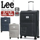 Lee リー スーツケース ソフトケース 4輪 28インチ ソフトキャリー 拡張 92〜104L 撥水 男女兼用 レディース メンズ 大容量 キャリーバッグ ソ...