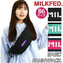 ボディバッグ レディース MILK FED. ミルクフェド ウエストバッグ ヒップバッグ ヒップポーチ ワンショルダー ワンショルダーバッグ 女の子 女子女性 中学生 高校生 大学生 黒 B6 可愛い BASIC FANNY PACK ベーシック ファニーパック 03195061