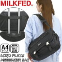 y2024Vz MILK FED. ~NtFh A.M GCG V_[obO fB[X V_[ bZW[ obO Jo obO ʋ ʊw s AEghA jZbNX ubN  A4 LOGO PLATE MESSENGER BAG S v[g bZW[obO 103241053006