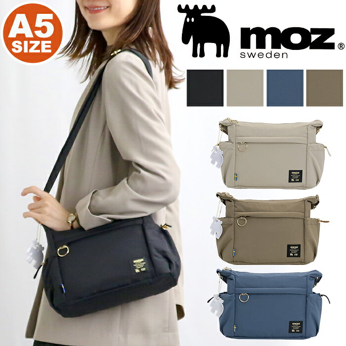 乐天商城 - モズ moz ショルダーバッグ レディース ショルダー 斜め掛けバッグ 肩掛け ミニショルダー バッグ 小さめ かばん 女性 女の子 旅行 散歩 サブバッグ アウトドア はっ水 軽量 シンプル コンパクト 北欧 大人 かわいい カジュアル ママ 学生 おでかけ A5 ブラック 黒 ZLQK-01