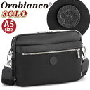 Orobianco オロビアンコ 正規品 ショルダーバッグ ソーロ SOLO ショルダー 男女兼用 ビジネス バッグ カバン 通勤 通勤用 仕事用 出張 旅行 社会人 カジュアル 上品 ブラック 黒 かっこいい フォーマル ビジカジ A5 4L 92952