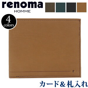 財布 renoma レノマ 正規品 札入れ 二つ折り財布 大人財布 二つ折り 本革 牛革 革財布 レザー 防水加工 薄い ウォレット ビジネス ブラック 黒 かっこいい 仕事 通勤 高級感 純札 シンプル 人気 ギフト プレゼント 薄型 レーヴ Rave 506604