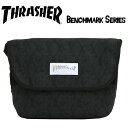 [在庫限りSALE★] ショルダーバッグ THRASHER スラッシャー ショルダー ホログラム レディース 女性 女の子 ななめ掛け フラップ かぶせ 旅行 レジャー おしゃれ 黒 バッグ かばん Benchmark 人気 ブランド かっこいい 大人 子ども ジュニア 撥水 ストリート THR-106