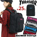 スラッシャー リュック メンズ スラッシャー リュック レディース THRASHER メンズ 通学 正規品 リュックサック デイパック バックパック 黒リュック 男の子 女の子 バッグ 学生 学校 通学用 かばん 男女兼用 大人 旅行 レジャー トラベル 黒 25L A4 B4 街用 中学生 高校生 おしゃれ Benchmark THR-138