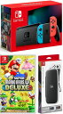 楽天TOWA【無料ラッピング対応】Nintendo Switch Joy-Con（L）/（R） ネオン+ New スーパーマリオブラザーズ U デラックス（ソフト）+ キャリングケース任天堂スイッチ 本体クリスマスクリスマスラッピングお誕生日