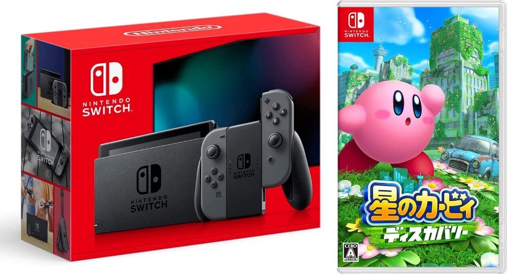 【無料ラッピング対応】Nintendo Switch Joy-Con(L)/(R) グレー+ 星のカービィ　ディスカバリー2022年3月25日発売任天堂スイッチ 本体クリスマスクリスマスラッピングお誕生日