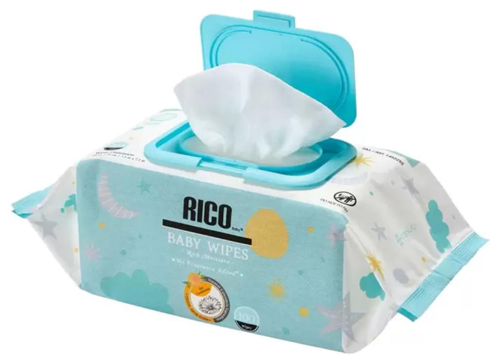 コストコ RICO 赤ちゃん用 おしりふき 900枚【内容量：100枚個装x9個（合計900シート）入り】 無香料 ウェットタイプ COSTOCO 開閉が容易な蓋付きの個包装パック×3箱