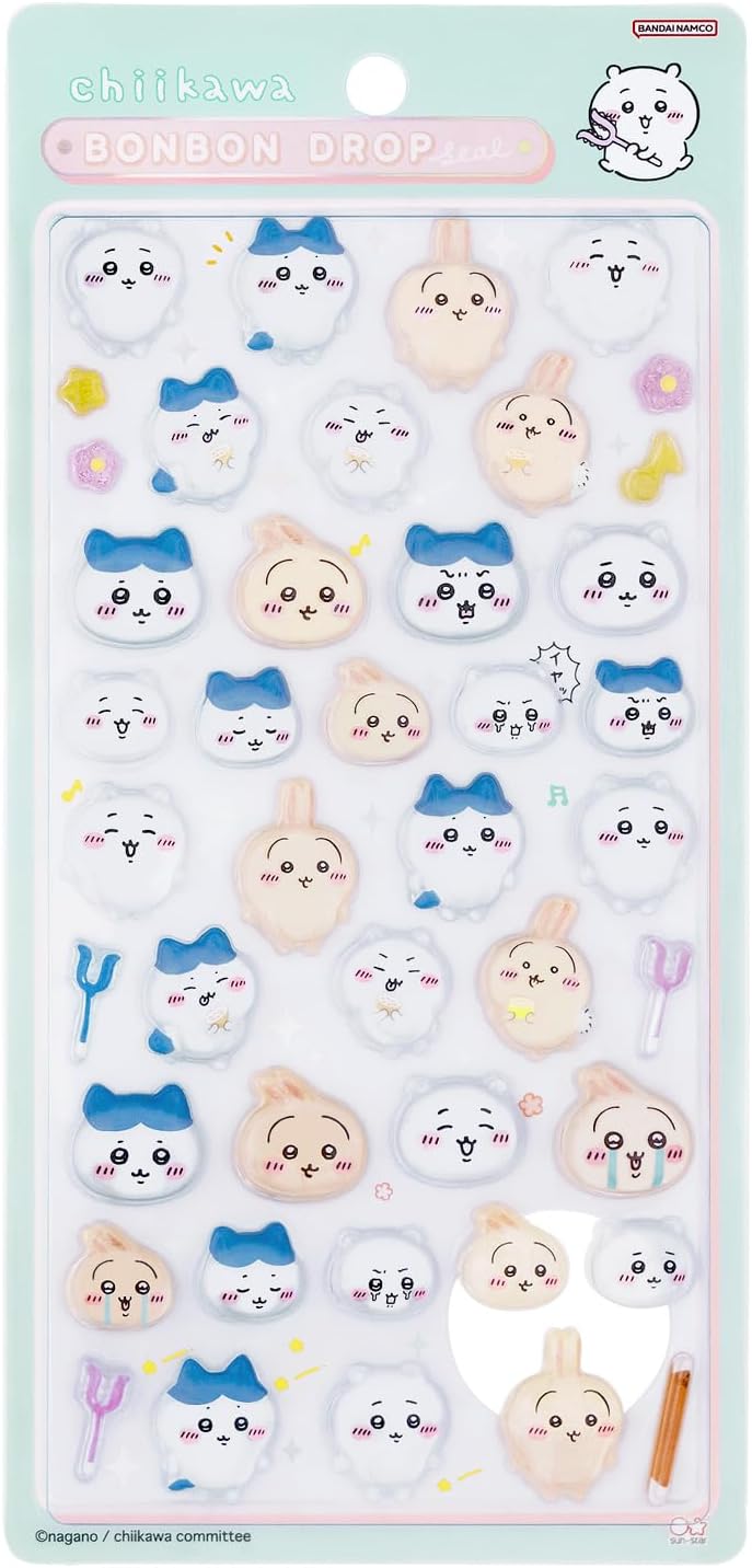【新品】 【正規品】ボンボンドロップシールちいかわ グッズ ちいかわ×ハチワレ×うさぎ S8542945水色サンスター文具(Sun-Star Stationery) お正月子供の日ブラックフライデーお買い物マラソン