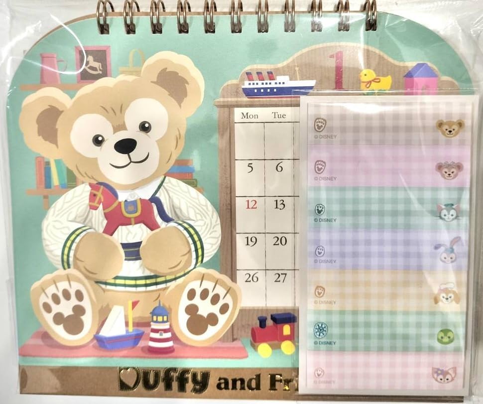 【新品】【東京ディズニーシー限定】ダッフィー＆フレンズ卓上カレンダー 2026年（令和8年）月曜始まり ふせんつきお正月子供の日ブラックフライデーお買い物マラソン