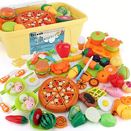 ★ 60点★ おままごとセット キッチン 40x26x14cm ごっこ遊び 知育玩具 誕生日プレゼント