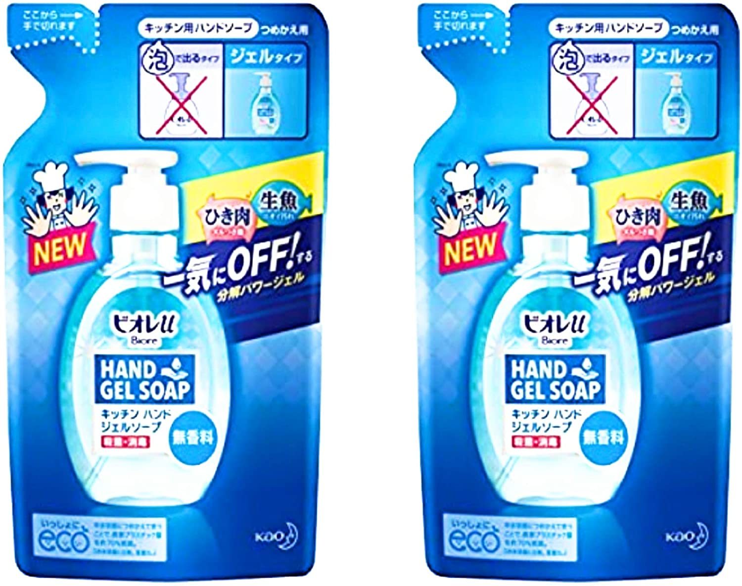 Rakuten - ビオレu キッチンハンドジェルソープ 詰め替え 無香料 × 2個