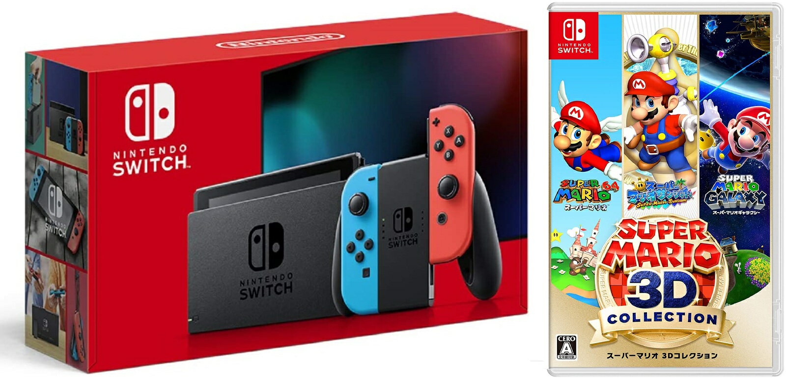 【無料ラッピング対応】Nintendo Switch 本体 ニンテンドースイッチ ネオン +スーパーマリオ 3Dコレクション