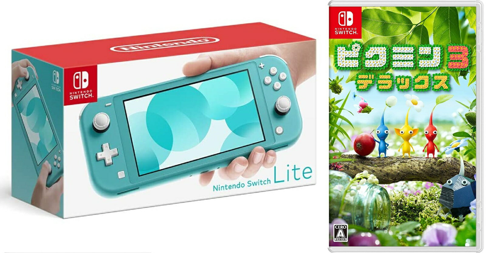 【無料ラッピング対応】任天堂 スイッチライト本体 ターコイズ + ピクミン3 デラックスNintendo Switch Liteクリスマスクリスマスラッピングお誕生日