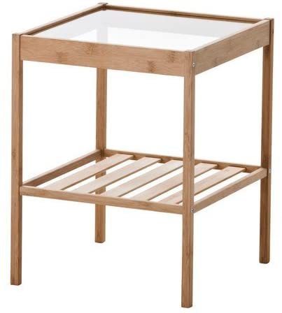 【1~3営業日出荷対応】IKEA イケア NESNA ベッド サイドテーブル ネスナ 36x35 cm 20247128 寝室 ベッドルーム 机 デスク おしゃれ 北欧 かわいい ガラス コーヒーテーブル カフェ ソファ