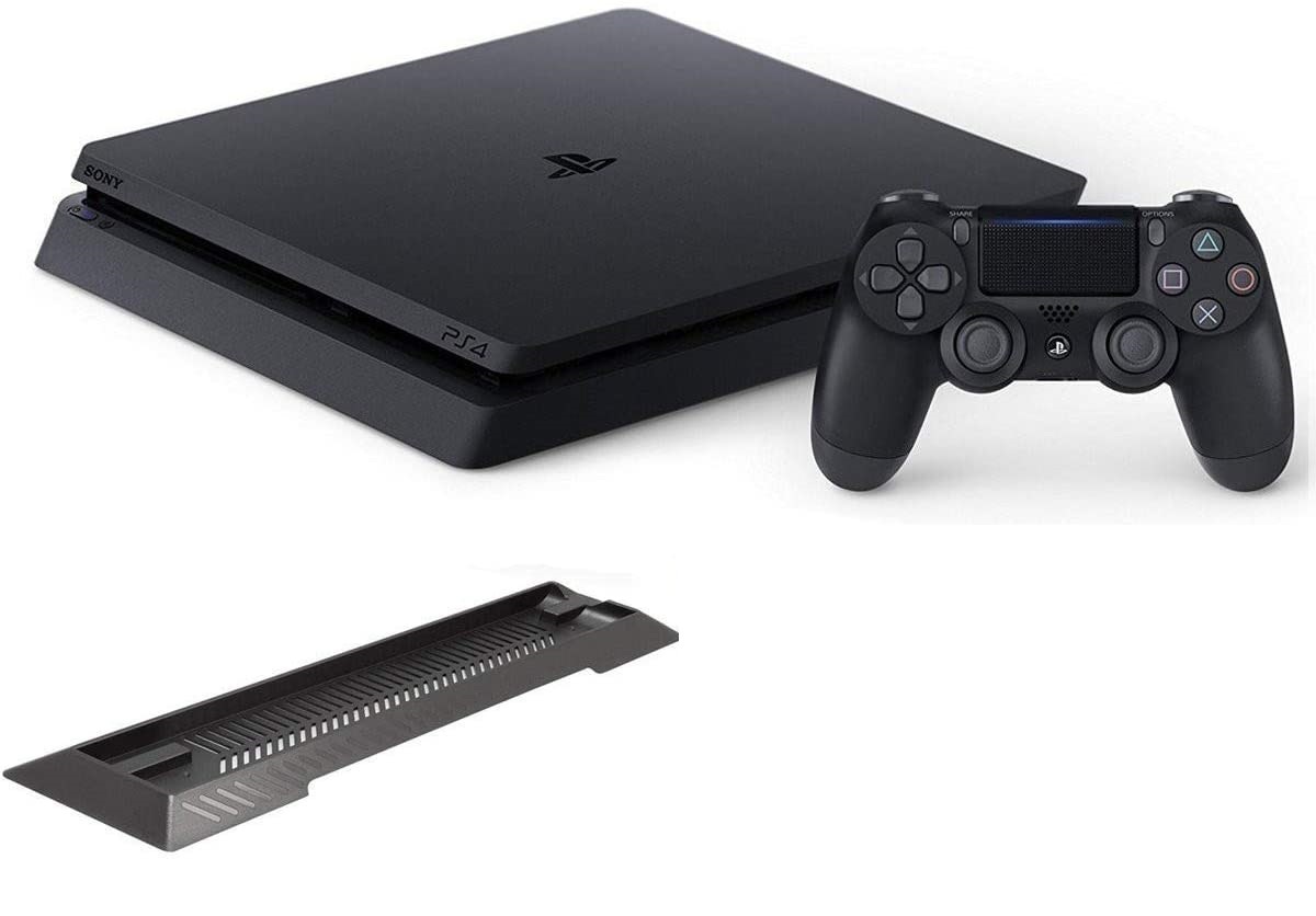 【限定セット】PlayStation 4 ジェット ブラック 500GB (CUH-2200AB01)アンサー 縦置きスタンド付