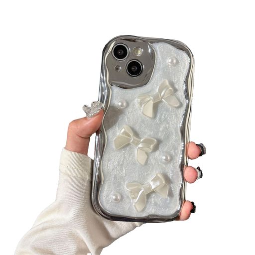 NASOROKO iPhone12promax 用ケース おしゃれ シリコン キラキラ 蝶ネクタイ 可愛い 韓国 薄型 軽量 創意 大人可愛い 女性用 全面保護 耐衝撃 擦り傷防止 保護ケースカバー