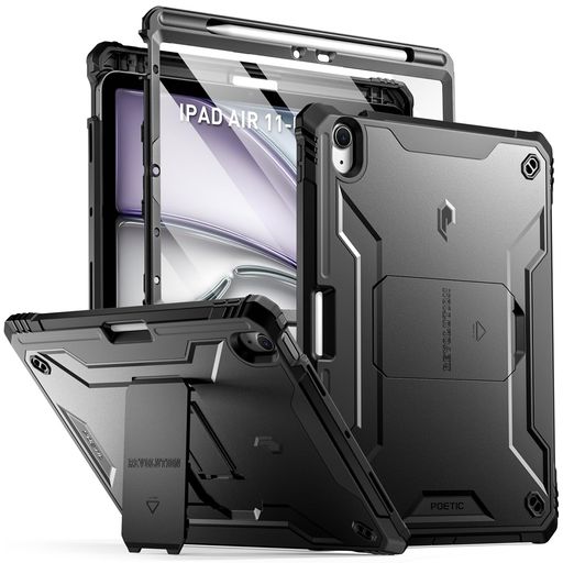 POETICRevolutioniPadAir11インチM32025/M22024用ケース フルボディ頑丈ケース スクリーンプロテクターとペンシルホルダー内蔵 iPadAir第7世代/第6世代/第5世代/第4世代