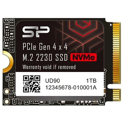 シリコンパワー 1TB NVMe 4.0 Gen4 PCIe M.2 2230 SSD R/W 4,900/3,200 MB/s Steam Deck対応 UD90 2230 SP01KGBP44UD9007