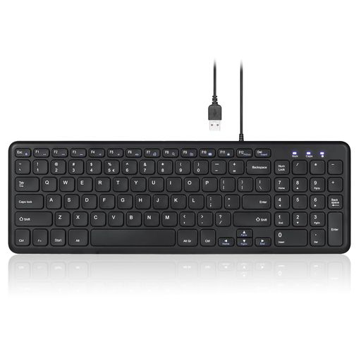 Perixx ペリックス PERIBOARD-213US キーボード 有線 コンパクト パンタグラフキー...