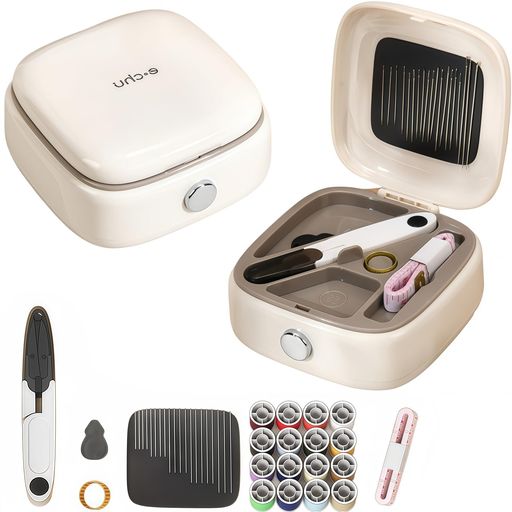 【規格】:本製品のサイズは:12.6 cmx12.3 cmx5.6 cm、40点の裁縫道具セット、ハンドピースはさみx1、目の大きい針x20本、巻き尺x1、トップ針x1、針通し器x1、裁縫糸x16色を含む。色:白。 材質】:本製品はABS材質であり、超大強磁性収納シート固定を有し、針先が突出せず、チャック設計、箱体の揺れが乱れにくい。 【20本の大きな針】:生活の中のすべてのタイプのキルティングと厚い織物の縫製の必要性を解決するために、私たちは異なるサイズの20本の大きな針を備えて、生活の中のさまざまな縫製の需要を便利にします。 【大容量】:本製品は大容量の裁縫キットで、二重構造設計で、蓋に磁気吸着シートを内蔵して20本の大きな目の針を置くことができ、上段に巻尺、はさみ、トップ針、穿針器、下段に16個の異なる色のコイルを置くことができ、収納が便利である。コンパクトサイズ、バッグに入れて持ち歩くことができます。 【幅広く適用】:衣服、布団、バッグ、などの日常的な縫合に適している。