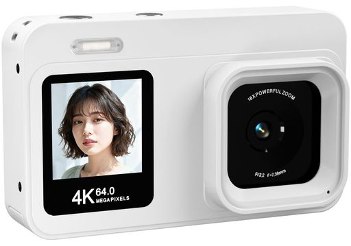Fesaymi デジタルカメラ 4K 6400万画素 デジカメ 32GB TFカード付き 自撮り機能 18...