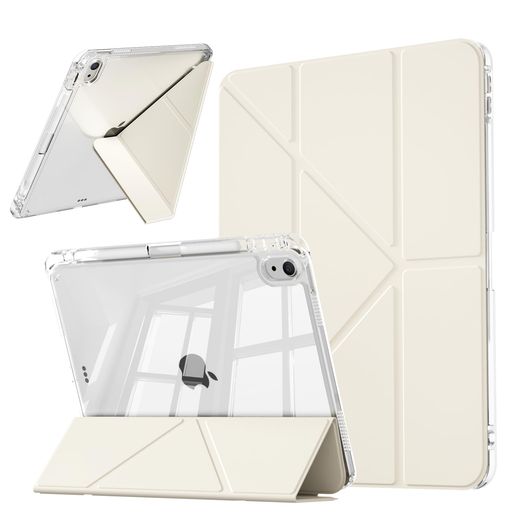 ZOPSGYU 対応iPad (A16) 11インチ 第11世代 2025 ケース/iPad 第10世代 10.9インチ 2022 ケース 透明バックカバー 三つ折りスタンド ペンスロット内蔵 オートスリープ機能 傷つけ防止 高級PU レザー TPU