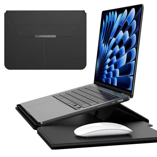 【2-in-1 分割デザイン】革新的なデザインの多機能ノートパソコン用インナーケース。ファスナーで分割・結合が可能で、収納カバーのファスナーを開くと2つの面として折りたたむことができます。ジッパーを開ける、ケースを開く、折りたたむ、片面は折りたたみ式スタンドとして使用でき、使用時の姿勢を改善するのに役立ちます。もう片面はマウスパッドとして使用でき、実用性がさらに向上しています。1つで多用途に使える、コストパフォーマンス抜群のアイテムです! 【プレミアム素材】PU材質で優しい手触り感を提供します。耐久性にも優れ、温かく柔らかな手触りで、快適な持ち運びを実現します。さらに、撥水機能により、突然の雨や飲みこぼしから大切なノートPCを守ります。(本製品は完全防水ではありません。液体に浸したり、開口部から水分が浸入したりする状況には対応しておりませんので、ご注意ください。) 【多機能ノートパソコンケース】SiDyQiのノートパソコンケースは、シンプルなデザイン、スタイリッシュな外観、そしてコンパクトな構造が特徴です。