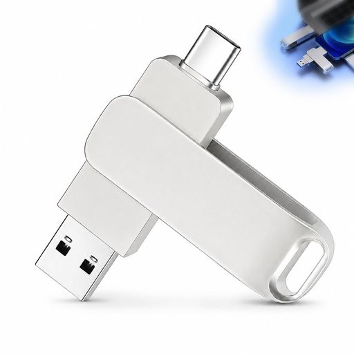 Festov USBメモリ 64GB Type-C USB-A 2in1 デュアルコネクタ スマホ PC対応 シルバー