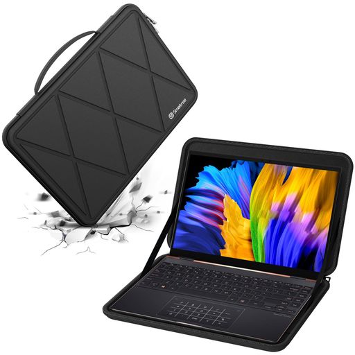 【仕様と選び方】スリーブ品番:M32T/X8028T、スリーブ内寸:31x22.8x2 cm(12.2x8.98x0.79 インチ)、スリーブ外寸:32.8x25.5x2.7 cm(12.91x10.04x1.06 インチ)、重量:約466 グラム。Smatreeは、2,000機種以上に対応した100種類以上の精密サイズを開発。お客様のPCに最適なスリーブがわからない場合は、商品詳細ページの「13 インチノートパソコンスリーブ 対応機種一覧」 をご確認ください。簡単に最適な一つを見つけることができます。 【互換性】13 インチ ASUS Zenbook S 13 OLED UX5304 【360°全方位保護】一体成型EVAハードシェルを採用し、内蔵の強化クッション層と組み合わせることで、落下や衝撃、擦り傷からしっかりガード。外力を均等に分散し、優れた耐衝撃性能を発揮します。さらにホコリや水滴の侵入も防止。長期間の使用でも型崩れしにくく、大切なノートパソコンをしっかり守ります。 【高品質と機能性を両立】YKK製高品質ファスナーを採用し、スムーズな開閉で引っ掛かりにくく、繰り返し使用しても耐久性抜群。
