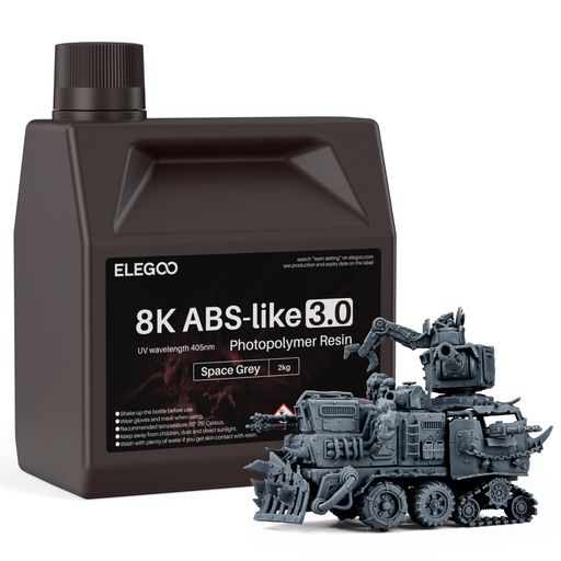 【鮮やかな色彩】8Kフォトポリマー樹脂は高品質の顔料と光開始剤を使用し、ELEGOO ABSライク3.0 8Kフォトポリマー樹脂で印刷したモデルは、芸術作品のような非常に純粋で見事な色彩効果を持っています。 【高精度・低収縮】ABSライク3.0 8Kフォトポリマー樹脂は発売される前に十分な試験を行い、低体積収縮と高い印刷精度を検証しています。優れた寸法公差と低い体積収縮率により、滑らかな表面仕上げ、鮮明なディテール、正確な寸法を持つ印刷モデルの高精度を保証されます。 【低粘度・良好な流動性】流動性が優れているため、樹脂を素早く造形物に浸透させ、その後固化させて形を作ることができ、モデル印刷の成功率が向上し、FEPフィルムへの樹脂付着も少なくなります。粘度が低いため、樹脂の3Dプリント性能に優れ、モデルの取り外しが容易で、リリースフィルムの使用寿命が長くなります。 【非脆く、臭いが少ない】ELEGOO研究開発チームは、非脆く、洗浄が簡単で、良好な洗浄効果で臭いを最小限に抑えるために洗練された処方を採用します。高品質で複雑な3Dモデルを簡単に作成することができます。