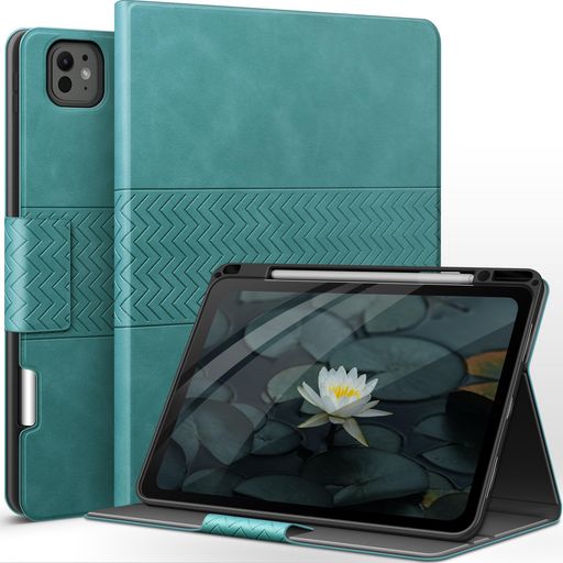 auaua iPad Pro 13インチ ケース (M5/M4) 2025/2024 専用 ペン収納 Pencil Pro/USB...