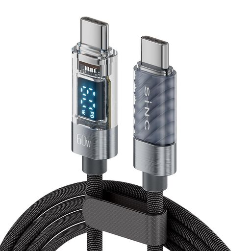 セイワ(SEIWA) USBケーブル USB-C&USB-C ハイパーUSBケーブルCtoC D628 PD60W対応 電力表示ディスプレイ搭載 充電状況がわかる ケーブル長1.0m 耐久性 iPhone 15シリーズ対応