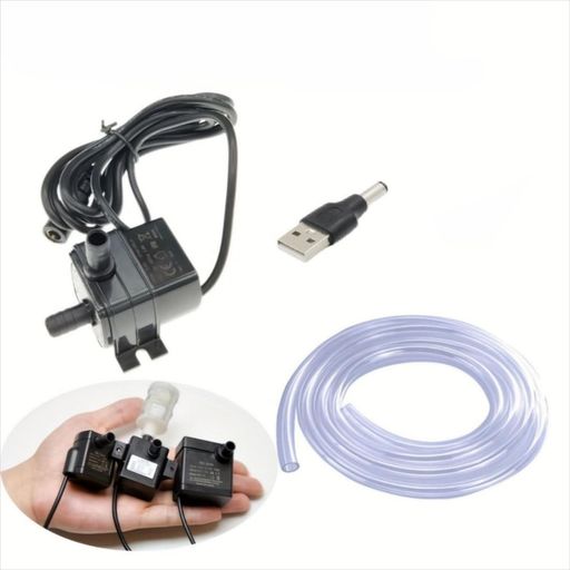 DC12V 水中ポンプ 4.8W 240L/H 静音設計 噴水 アクアリウム用 省エネ小型ポンプ USB電源対応 1.5mホース フィルター付属 (安全設計/水漏れ防止/観賞魚対応) LIMUNJIZ (ポンプ 変換ヘッド 水道管 ろ過)