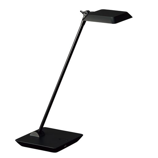 Desklight - 山田照明ZライトUSB端子付き高演色LED肌色きれいRa90ブラックZ-G4000USBBセード幅112.5x112.5mm・ベース159x159mm・全高474mm