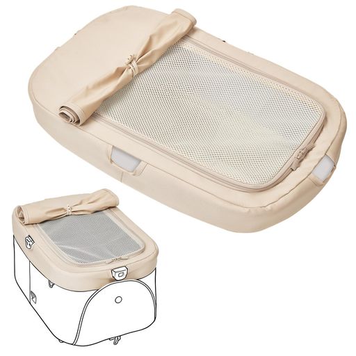 【MILOU-Small専用】 PETTENA ペットカート 電車カーバー 取り出し可能 電車 お出かけ 散歩 通院 ショッピング 18か月保証期間 小中型犬向け (ベージュ(電車カバー))