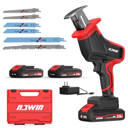 🔧【ブラシレスモーター搭載】本レシプロソーにブラシレスモーターを採用。従来の有刷モーターに比べて、出力が80%向上し、騒音を60%低減。さらにエネルギー効率が大幅に向上したことで、レシプロソーの連続使用時の発熱を抑え、寿命を2倍以上に延長。コアレス構造による1.5kg軽量化で、長時間作業でも疲れにくい設計。DIY初心者からプロユースまで、あらゆる切断作業に最適化されたハイパフォーマンスモデルです。 🌳【多素材対応切断】 電動ノコギリ1台で、金属用高硬度ブレード3枚と木工用ブレード3枚を同梱。塩ビ管やプラスチック板材の切断にも対応するマルチカッター。無段変速機能(0-3,500回転/分)で、繊細な剪定作業から力強い解体作業まで、スピードを自由に調整可能。特別強化されたギアボックスで、過負荷時のモーター保護も万全です。 ⚡【バッテリー2つ付き、長時間駆動】 充電式設計で、大容量2.0Ahリチウムイオンバッテリーを2個同梱。1個あたり最大30分間の連続使用が可能(※切断材質・速度設定により異なる)、作業の中断なし。バッテリー残量インジケーター付きで、充電タイミングが一目瞭然です。