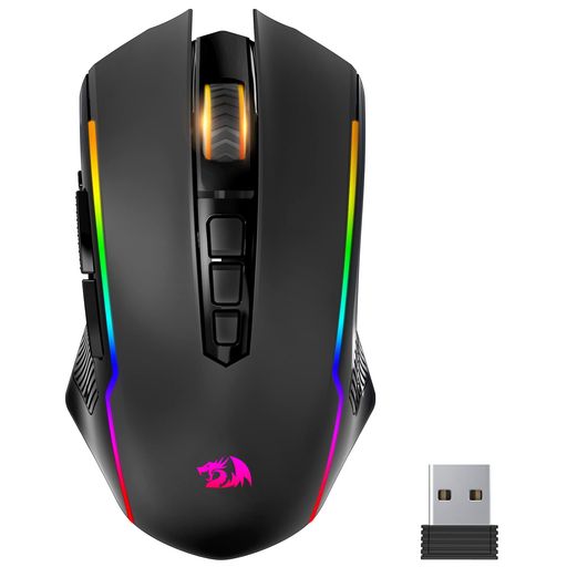Redragon M910-KS ワイヤレスゲーミングマウス 8000DPI ファイアボタン RGB 70時間 ブラック