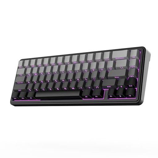 EPOMAKER x AULA F65 65%ワイヤレスメカニカルキーボード ホットスワップ対応ガスケットカスタムゲーミングキーボード 5層パッド
