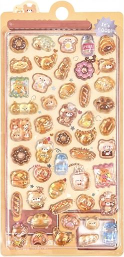 3D立体ステッカーキラキラぷっくりデコシールアクリル手帳スマホケース水筒DIY手芸用品女の子ごほうびプレゼント
